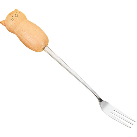 Cuillère à Café en Acier Inoxydable, Mélangeur Créatif Dessert Glace pour Enfants, Fourchette Chat Mignonne, Lavable au Lave-vaisselle