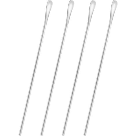 Cuillère À Café Longue - Acier Inoxydable 304 - 25,8 cm - Pour Boissons Et Épices - 4 Pièces