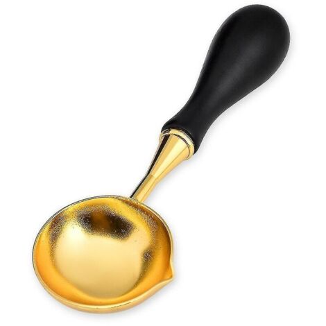 Cuillère à cire avec manche en bois pour sceller, noir