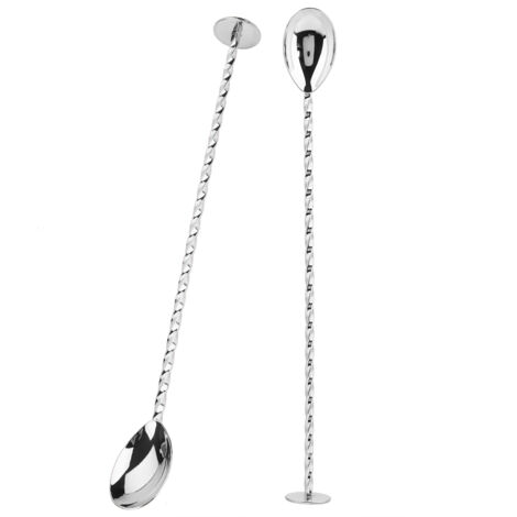 Cuillère à Cocktail en Acier Inoxydable avec Long Manche pour Boissons et Café