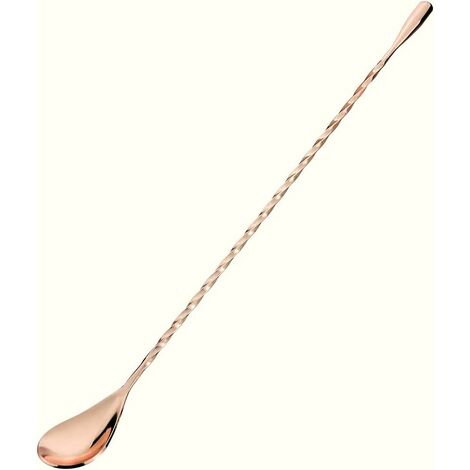 Cuillère à cocktail en acier inoxydable, longue poignée torsadée pour barman, long manche torsadé, pour barman, design en spirale parfait pour mélanger et superposer des boissons