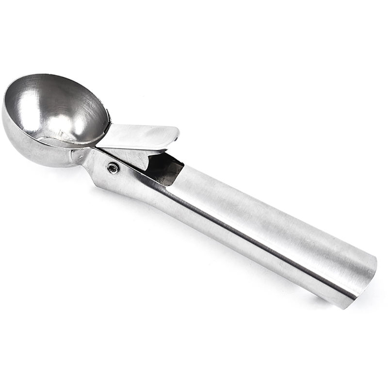 Cuillere A Creme Glacee, Avec Levier De Declenchement, Acier Inoxydable