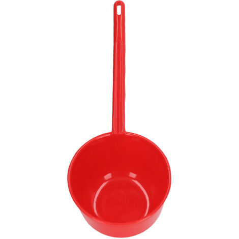 Cuillère à eau en plastique épais à Long manche, louche agricole de grande capacité pour jardin salle de bains cuisine rouge