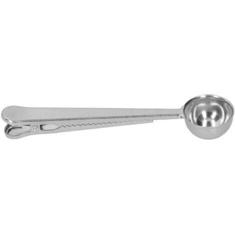 Cuillère à Mesurer en Acier Inoxydable, avec Clip de Scellage, café, Lait en Poudre, thé, Ustensiles de Cuisine Portables