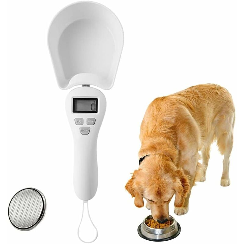 Cuillère à Mesurer pour Chien, Cuillère de Mesure Électronique avec Écran lcd, Cuillère Pesée Détachable pour Aliments de Chats Chiens, Cuillere