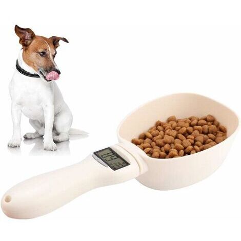 Cuillère à mesurer pour Chien, Cuillère Pesée avec écran LCD pour Nourriture Croquette de Chien Chat Lapin Oiseaux