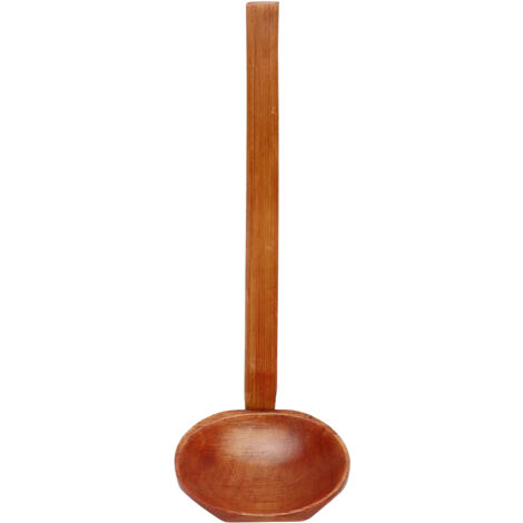 Cuillère à Nouilles en Bois de Qualité Alimentaire, Long Manche pour Soupe, Ramen et Fondue