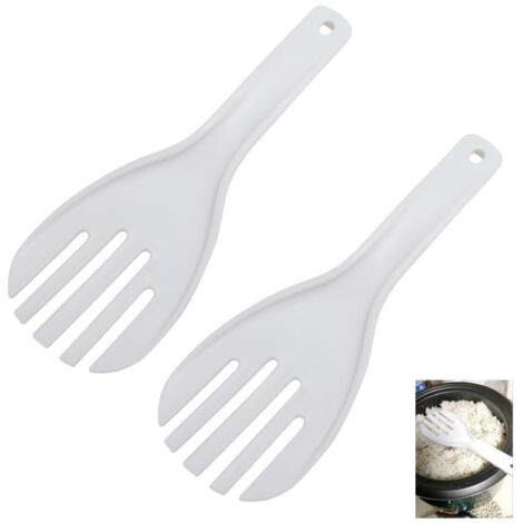 Cuillère à riz en plastique pour usage domestique, pelle à riz pour restaurant ou cantine, cuiseur à riz électrique, grande fourchette à riz épaisse, pelle à riz anti-chute (2 pièces)
