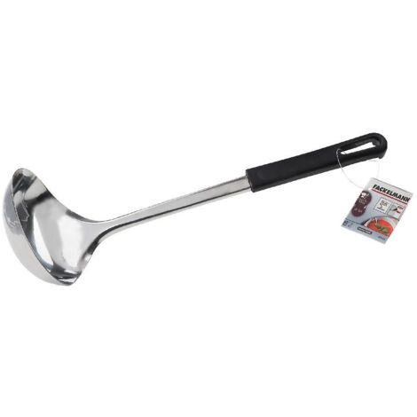 Cuillère à soupe Fackelmann Food and More 30 cm PP noir/acier inoxydable