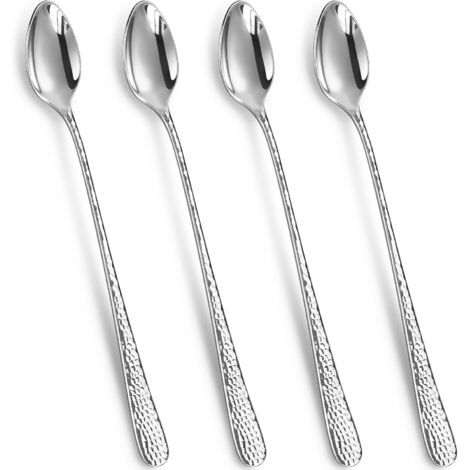 Cuillère À Thé - Acier Inoxydable - Longueur 21,5 cm - Finition Miroir - Lavable En Lave-Vaisselle - Lot De 4