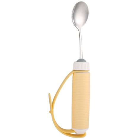 Cuillère Adaptée pour Personnes Âgées avec Arthrite - Ustensile de Table Rotatif et Amovible pour Patients Handicapés