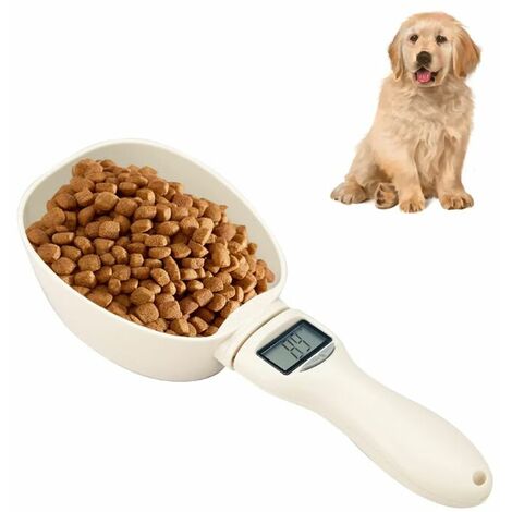 Cuillère Balance Digitale Grand, Cuillere Mesure Electronique avec Écran LCD Jusqu'à 800g, Balance de Cuisine Precision Pelle Alimentaire, Mesurer Croquettes pour Chiens Chats