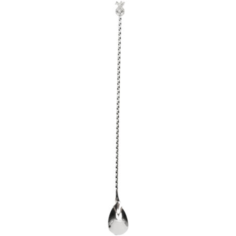 Cuillère Bar Mixing Spoon Cocktail Stirrer Stainless Steel Argent avec Poignée Ergonomique pour Shaker Cocktail Fêtes Maison