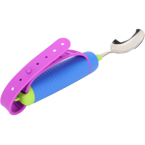 Cuillère d'assistance pour personnes âgées, tête flexible à 360°, aide pratique pour l'alimentation des personnes handicapées à domicile