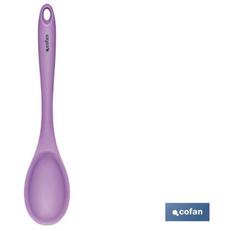 Cuillère de cuisine en silicone violet modèle Vergini 27x5,7 cm