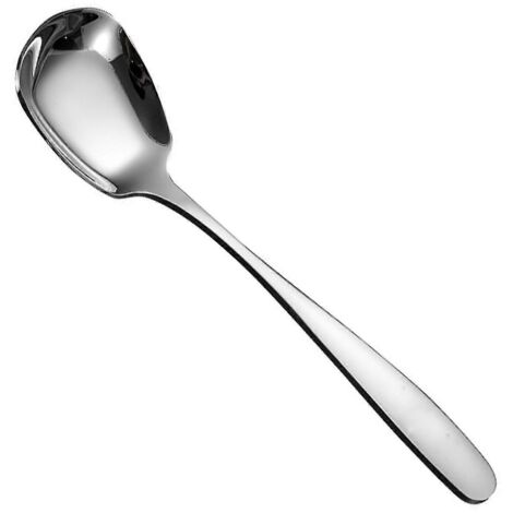 Cuillère de service compatible lave-vaisselle, en acier inoxydable antirouille, grande cuillère de service pour buffet, idéale pour les restaurants (argent).