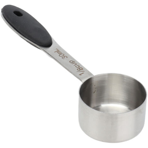 Cuillère doseuse café 30ml en acier inoxydable, grande capacité 1/8 tasse, ergonomique pour cuisine