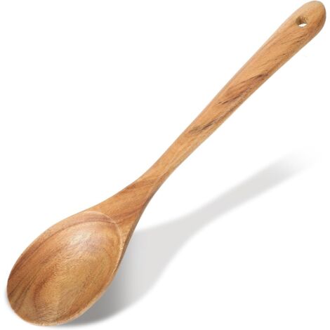 Cuillère En Bois - 1 Pièce - Naturel - Grande Taille 33cm - Cuisine Et - Pour Salades Et Ragoûts