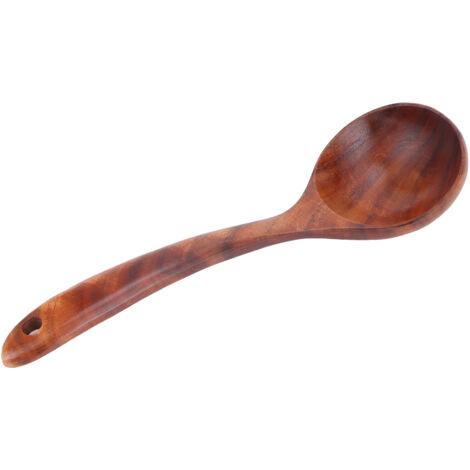Cuillère en Bois Anti-Brûlure pour Cuisson, Long Manche pour Marmite et Soupe, Ustensile de Cuisine