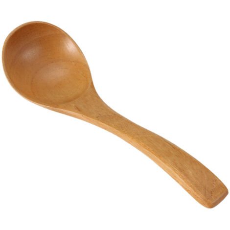 Cuillère en Bois Naturel à Long Manche pour Cuisine - Ustensile de Cuisson