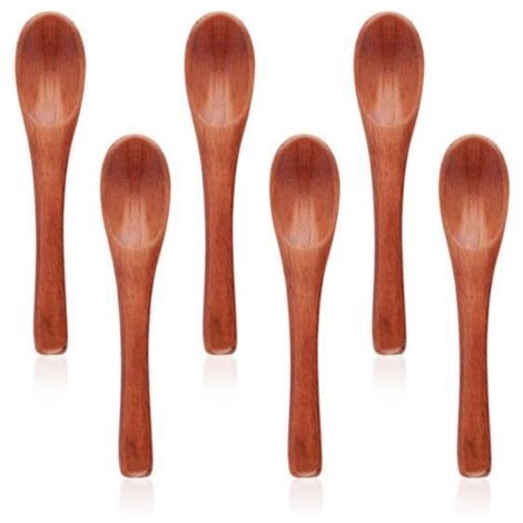 Cuillère en Bois - Non spécifié - 6pcs - Ergonomique - Facile à nettoyer - Nanmu fin