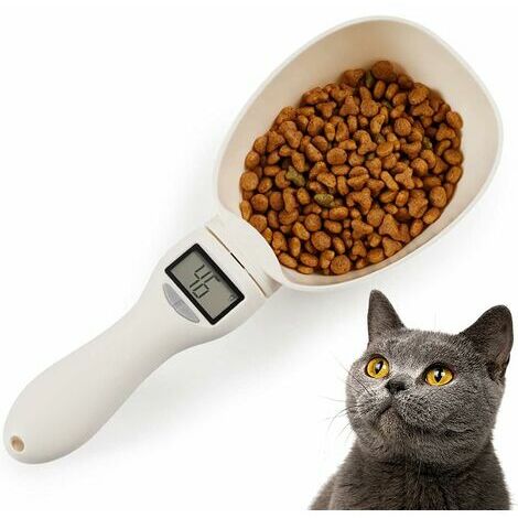 Cuillère Mesure Animaux, Gobesty Pelle à Mesurer pour Aliments, Cuillère Mesure Électronique, Cuillère Pesée Détachable, Cuillère à Balance Numérique avec Écran LCD Pour Une Mesure Précise