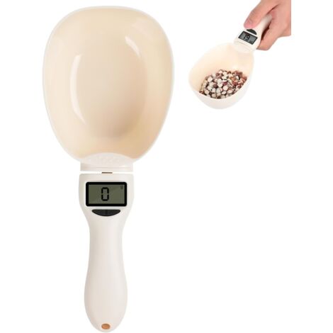 Cuillère-Pesee Numérique - Plage de Mesure 1 g à 800 g - Précision ±1 g - Écran LCD - Unités g/ml/cup/oz/fl oz - Matériau ABS - Pour Cuisine Maison ou Professionnelle - 1 Pièce