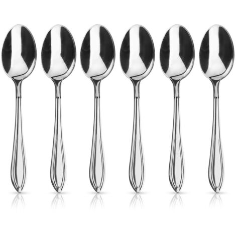 Cuilleres a the conic en acier 6 pcs