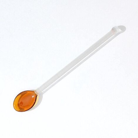Cuillères à thé en verre borosilicate, cuillères à mélanger en verre à long manche, agitateurs à café, cuillères à thé glacé, cuillères à mélanger en verre pour le thé, sucre, bar à thé - YeBrown