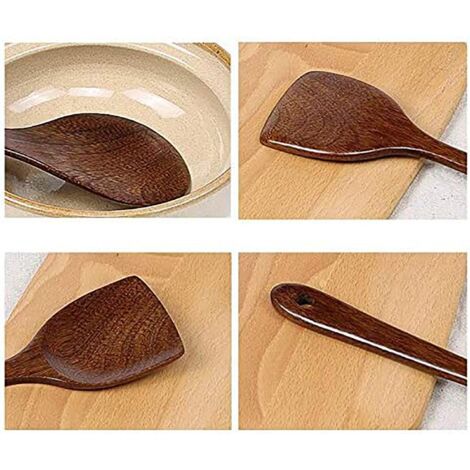 Cuillères de cuisine en bois pour la cuisine Cuillères de cuisine Ustensiles de cuisine Une variété de styles (cuillères à huile)-Fei Yu
