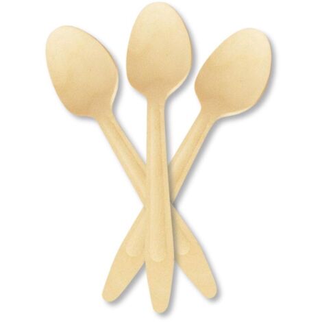 Cuillères en bois 16,5 cm, lot de 100