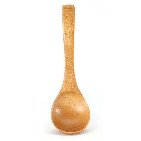 Cuillères en bois naturel, cuillères à long manche, ustensiles de cuisine, cuillères à long manche de style japonais, grandes cuillères à soupe en bois