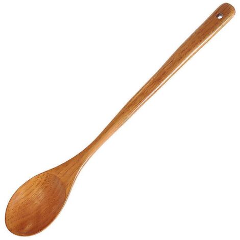 Cuillères en bois pour manger, cuillère ronde en bois naturel japonais avec long manche