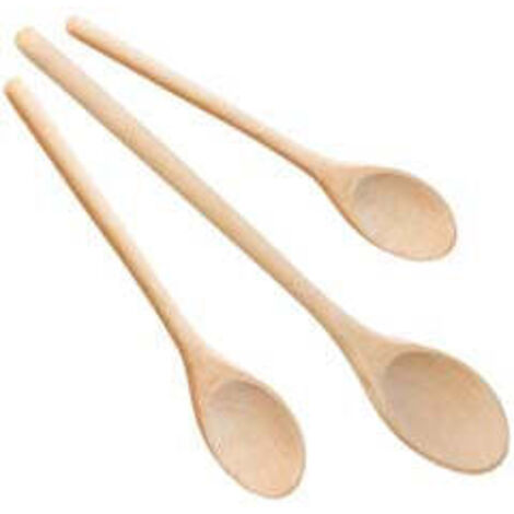 Cuillères ovales en bois - 3 pièces, 20, 25, 30 cm