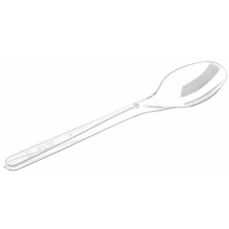 Cuillères transparentes 12,5 cm de qualité supérieure, lot de 50.