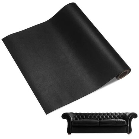Cuir Autocollant - Non spécifié - 50 x 137 cm - Noir - Multi-usages - Adhésif fort