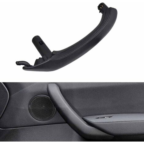 Cuir Noir Poignée de porte interne pour B-MW X3 F25 X4 F26 2010-2016 (Droite-1)