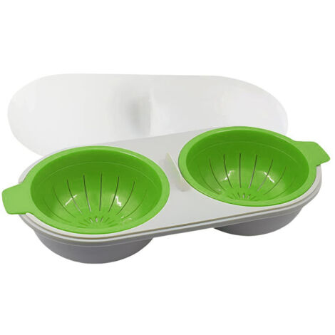 Cuiseur à œufs de cuisine - Ensemble cuiseur à œufs égouttoir en silicone alimentaire -vert