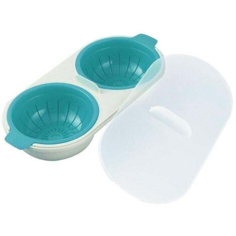 Cuiseur à œufs micro-ondes pour petit-déjeuner et sandwichs, appareil de cuisine bleu