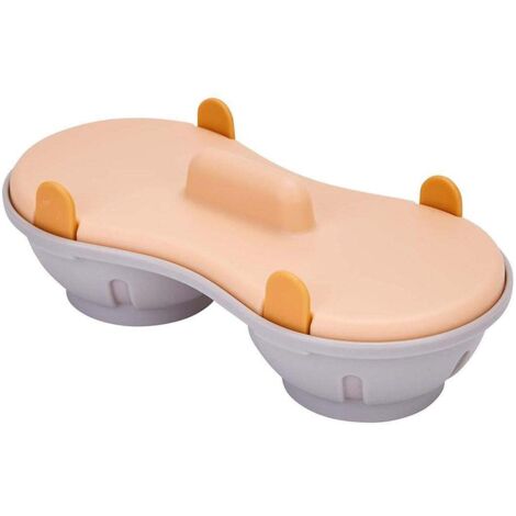 Cuiseur à œufs vapeur pour micro-ondes avec couvercle, cuiseur à œufs de cuisine, récipient vapeur orange