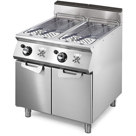 Cuiseur à Pâtes Gaz, 2 Bacs GN 2/3, Capacité 2X 26 Litres - Virtus - VS7080CPGS