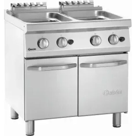 Cuiseur à pâtes GAZ 2 x GN 2/3, 2 x 24 Litres, sur placard 2 portes, GAZ NATUREL