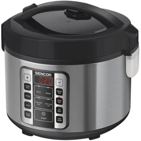 Cuiseur à riz 1,5 L 700 W – Acier inoxydable – 11 fonctions de cuisson – Minuteur 24h – Maintien au chaud jusqu'à 6h – Sencor - 3151BK