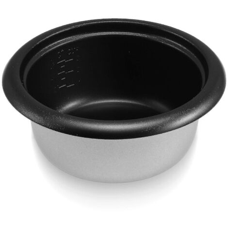 Cuiseur à riz avec cuve intérieure universelle antiadhésive - Supply-hao - 21 x 21 x 9 cm - Argent et noir