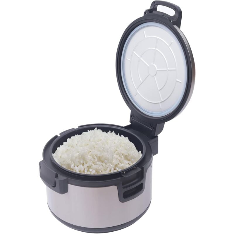 Cuiseur à riz commercial 100 w 19 l (environ 35 à 45 portions) avec pot intérieur antiadhésif et cuillère à mélanger, cuiseur vapeur électrique,