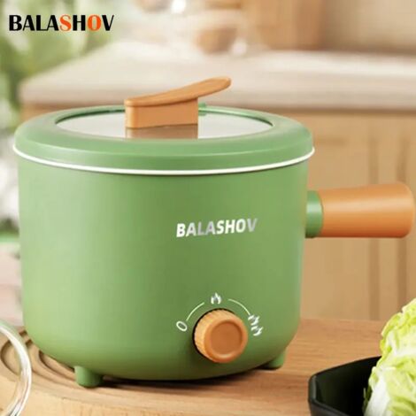 Cuiseur à riz électrique 1,8 L – Casserole antiadhésive – Compatible prises UE/USA – Tension 110V/220V – Pour 1 à 2 personnes