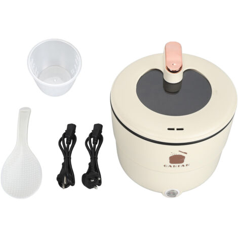 Cuiseur à riz électrique multifonctionnel 1,8 L, double couche, bâton anti-brûlure, marmite pour nouilles, soupe, ragoût, cuisson à la vapeur, prise UE 220 V