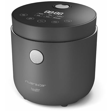 Cuiseur à riz 2L QCR370 – 7 programmes de cuisson – Réduction glucides – Cuisson vapeur inox – Panneau sensitif rétro-éclairé – Riviera & Bar