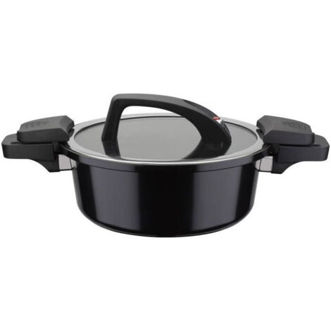 Cuiseur basse pression - GSW - 24 cm - 4 L - Aluminium forgé - Induction - Noir