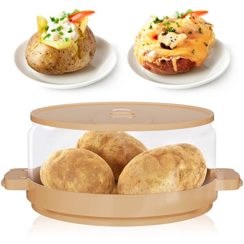 Cuiseur de pommes de terre au four à micro-ondes comme on le voit à la télévision, cuit tendre et moelleux en quelques minutes, cuiseur de pommes de